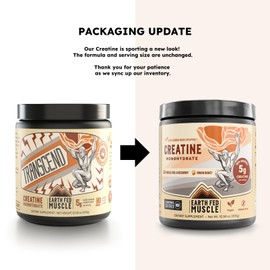 Earth Fed Muscle Transcend Creatine Monohydrate Powder – 100% German Creapure Creatine for Women | Muscle Recovery & Building, Energy Production | Unflavored 5g Serving, 60 Servings per Container