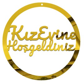 Welcome Sign Turkish - Kız Evine Hoşgeldiniz - Wedding Door Sign / Wall Decoration for Home/Event Hall Decoration Oriental - Gift for Women, Housewarming, Girls Flatshare
