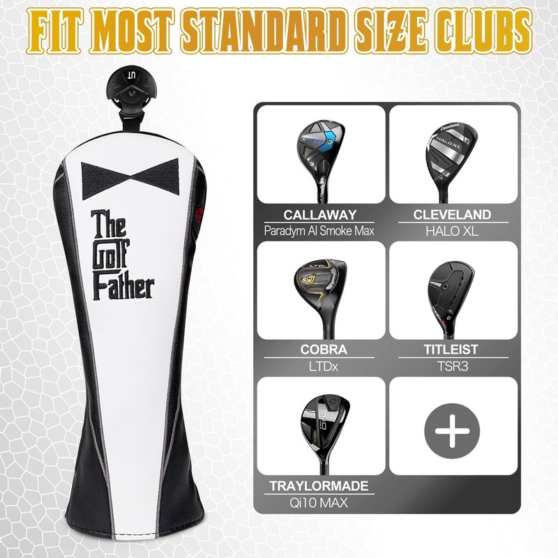 Golf Club Head covers Hybrid Utility Rescue with Interchangeable Number