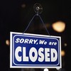 5 x Open Closed Sign Hanging Reversible High Contrast Blue