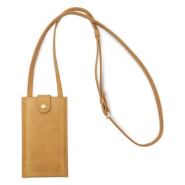 LUCKYCOIN Genuine Leather Small Crossbody Bags for Women,Mini Purse with Credit Card Slots, Adjustable Shoulder Strap Wallet,Purse Card Wallet Satchel Pouch,Brown