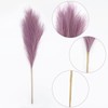 5 Pcs 27.6" Pampas Grass Decor Faux Dried Fluffy Fake