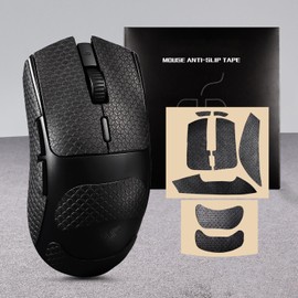 yiodelu Sweatproof Mouse Grip Tape for Razer Viper V3 HyperSpeed Skin Decals Anti-Slip Pre-Cut Mouse Sticker for Viper V3 HyperSpeed Grips (Black)