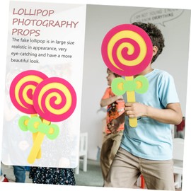 MAGICLULU 2pcs Decorative Fake Lollipop Props for Party and Photo Shoot Lollipop Model Adorable Scene Adornment for Dance Performances and Festivals