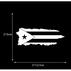 Puerto Rico Map Flag Decal Vinyl Sticker for Cars, SUVs, and Trucks 2Pack