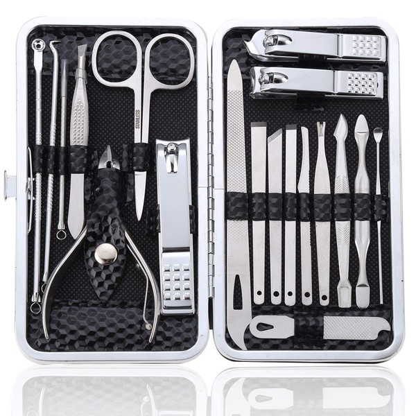 Manicure Set Pedicure Kit Professional 19 Pcs Nail Clipper for