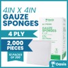 Oasis 4 x 4 inch Gauze Sponges, Lint & Latex