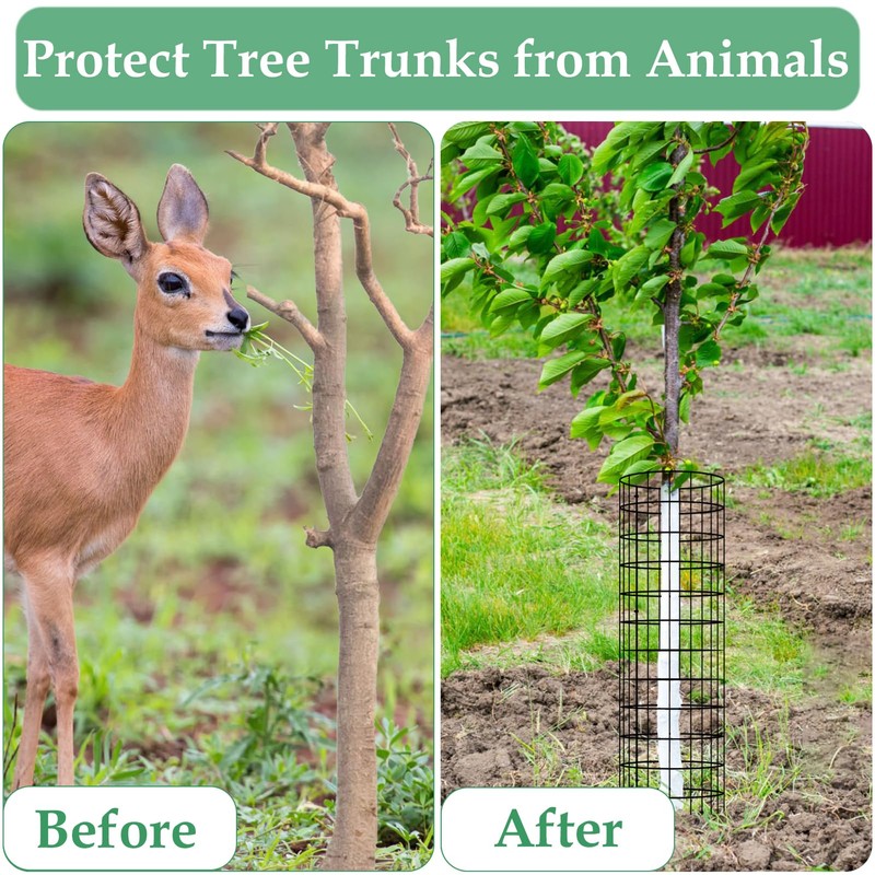 8-Pack Tree Trunk Wrap Protector, Heavy Duty Metal Mesh Bark