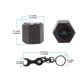 GLL Reifen Ventilkappen mit Schlüsselanhänger für Autos, Geländewagen, Fahrrad und Fahrrad, LKW, Motorräder, Heavy-Duty, Airtight Dichtung, Schraube-On