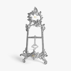 ACL Silver Easel Display Stands for Art Deco, Paintings, Pictures, Decorative Plates, Wedding Signs, Menu Stand, Home Decor Silver Picture Stand 9”