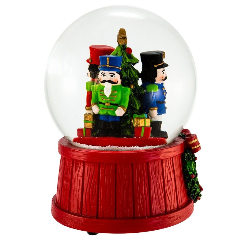 Kurt S. Adler J3257 100mm Wind-Up Musical Nutcracker Snow Globe