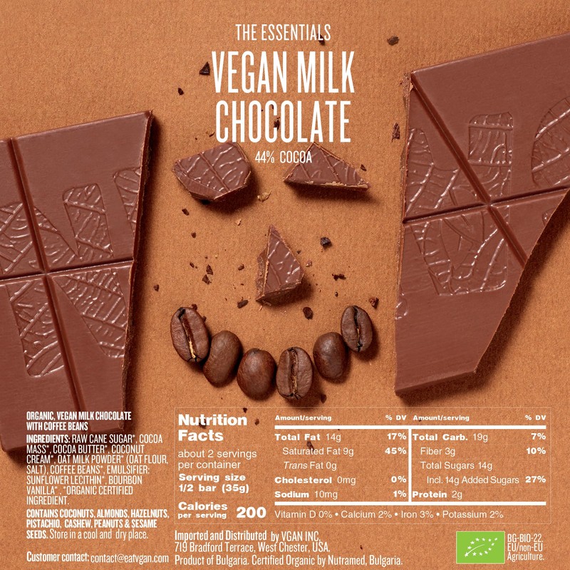 VGAN Vegan Chocolate Bars, Gluten Free Snacks, Plant Based, Soy