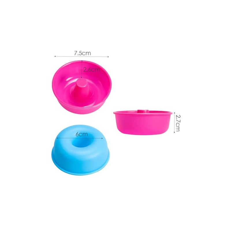 Orrdiffi 32 Stück Donut Backform Silikon,Muffinform Silikon Wiederverwendbare Backform,Antihaftbeschichtet,Cupcake-Formen,Kuchenform,Donut-Backform für