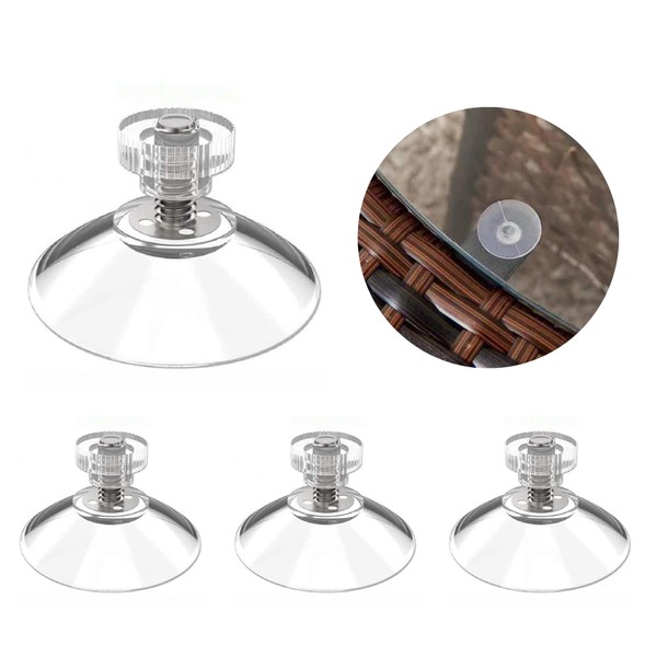 besocute Clear 52mm Suction Cups with M4 10mm Screws &