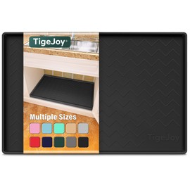 TigeJoy Waterproof Under Sink Mat 34" x 19", Kitchen Cabinet Liner and Drawer Shelf Liners, Protectors for Kitchen Organizers and Storage, Silicone Mat Boot Tray