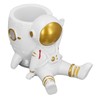 Astronaut Pencil Pen Cup Synthetic Resin Spaceman Figurine Desk Pen