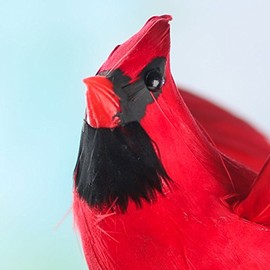 Factory Direct Craft Rich Red Flying Artificial Cardinal Bird with Attached Wire on Feet for Crafting, Christmas Tree Ornaments, Nature Displays and Home Décor