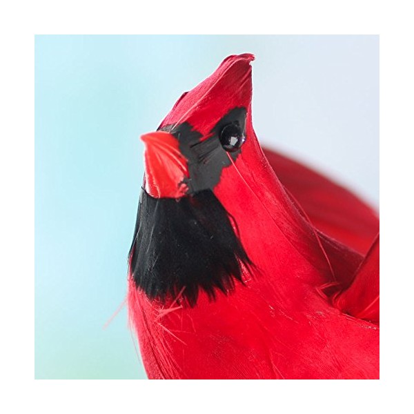 Factory Direct Craft Rich Red Flying Artificial Cardinal Bird with