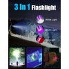 UV Rechargeable Flashlights Tactical,1000 High Lumens 3 in 1 LED