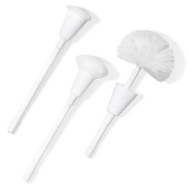 Don Aslett Johnny Mop | Set of 3 Toilet Brushes | 14" Handle to Easily Clean Toilet or Shower | Scratch Free Bowl Swab | Safe to Use with Your Favorite Toilet Bowl Cleaner