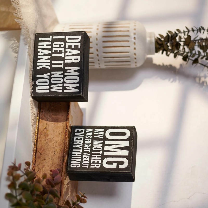 Primitives by Kathy Wooden Box Sign - OMG My Mother