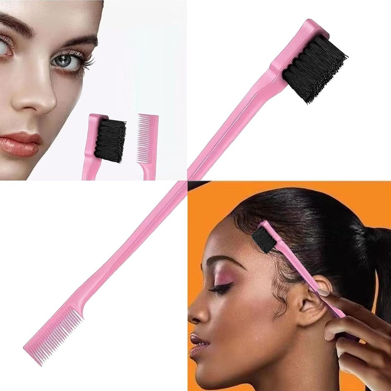 LIDOUK Hair Brush Set with Edge Brush, Bristle Brush, Rat