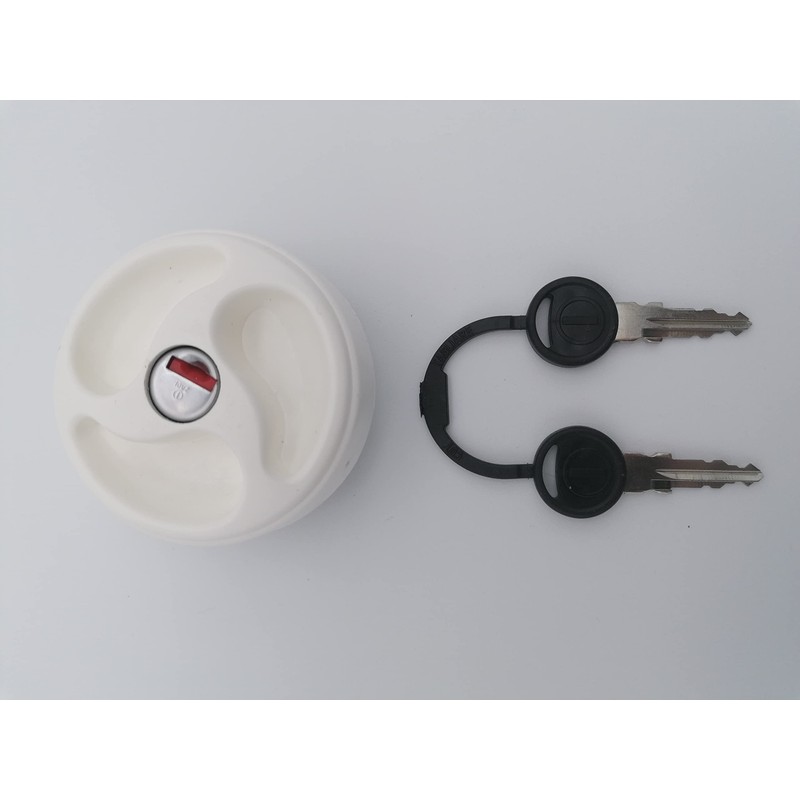 CR-MOESANCO® White Caravan Water Tank Cap with 3 Recessed Handles