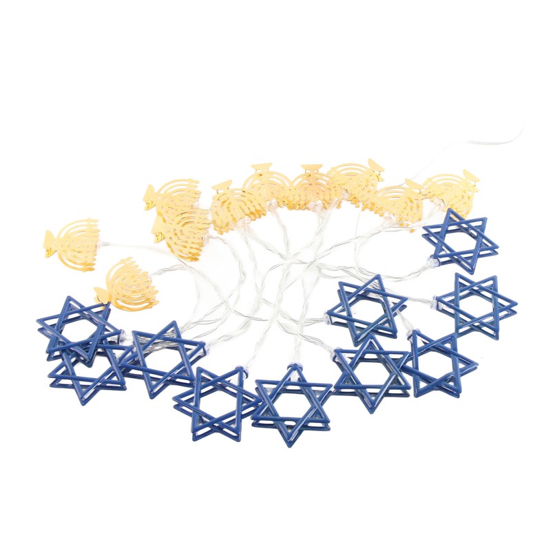 LED Hanukkah String Lights Hexagonal Star Fairy Light 3 Meters