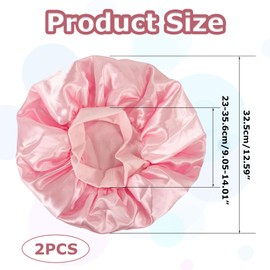 2 Pcs Bonnet,Silk Bonnet,Silk For Sleeping Women,For Sleeping,Hair Cover For,Hair Protector For,Prevent Tangles From Mask Straps