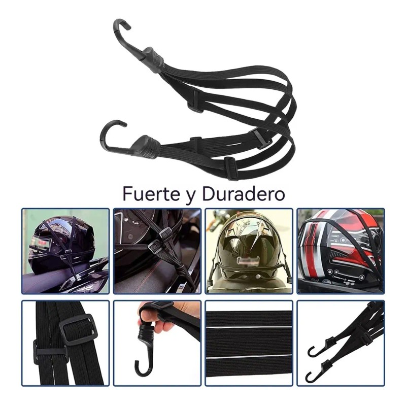 Correa Ajustable Para Casco De Moto O Equipaje 90cm