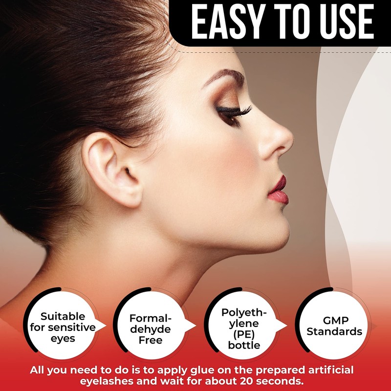 [NOON’S UP Lash Glue] Waterproof 24 Hours Long-Lasting Eyelash Glue: