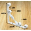 KKlewu Set of 4 Iron Brackets Shelf Brackets Shelf L