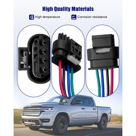 ULZOZN Active Air Dam Connector Plug Pigtail Wire Harness Fit for Ram 1500 2019-2024 Replace 42755381, Wiring Harness with Butt Connectors