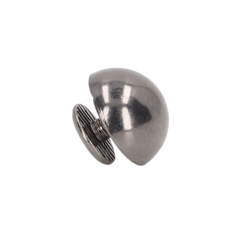 100 Sets Mushroom Rivets Round Head 10mm Electroplating Semicircle Alloy