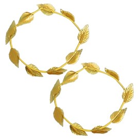 2 Pieces Greco-Roman Golden Headscarves, Gold Leaf Headdress, Gold Hair Accessories for Men and Women, Gold Leaf Headbands, Suitable for Parties, Cosplay, Christmas