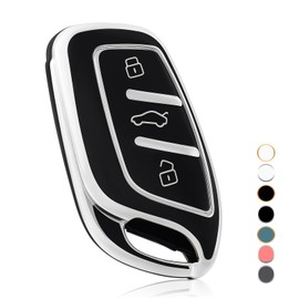 OFF WE GO Car Key Case Key Cover for MG MG4 MG5 MG6 MG ZS EV HS EHS ZX GT para Roewe RX3 RX8 ERX5 RX5 I6 I5 Key Cover Key Protection Casing Black Silver