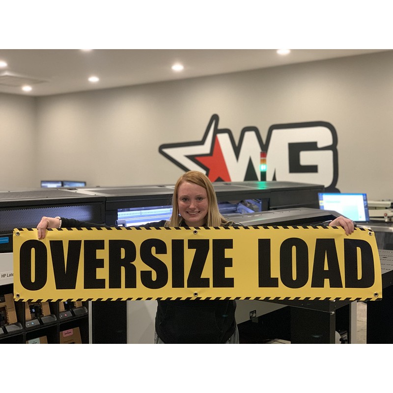 Oversize Load Banner Sign for Trucks w/Grommets - 2 Pack