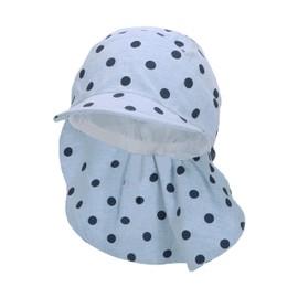 Sterntaler Unisex Children's Peaked Cap Neck Scarf Dots Children's Hat, sky blue