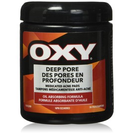 OXY Deep Pore Cleansing Acne Pads with Salicylic Acid, For Stubborn Acne, For Blackheads and Visible Pores, 90ct