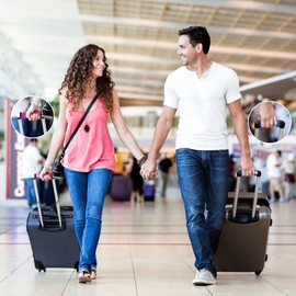 5 Stück Gepäckgriffe Komfort Neopren Griff Abnehmbare Griffabdeckungen Griffkennzeichnung Identifikierer für Gepäck Koffer Reisetasche Neopren-Gepäck-Griffhüllen für Reisen (Blau)