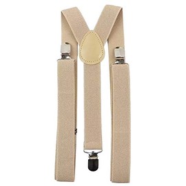 DB Dickie Bow Mens Vintage Braces Adjustable Heavy Duty Clasps (Cream) - suitable for formalwear, office, weddings, parties, grooms & groomsmen outfits