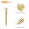 sourcing map Pack of 100 Brass Wood Screws M2 x