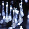 DINOWIN - Luces solares de gota, gota de agua, luces