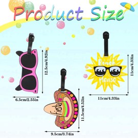 Vyuwast Luggage Tags for Suitcases - 6 PCS Cruise Luggage Tags Vibrant Labels for Suitcases, Perfect for Vacation, Festival, Travel, and Business - Securely Identify Your Luggage at The Airport