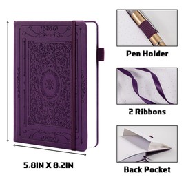 Bullet Dotted Journal Notebook, 160gsm Thick Numbered Paper, A5 Hardcover Dotted Grid Diary for Women and Men, Work, Writing, Bullet Journaling, Drawing