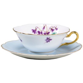 Okura Toen 94C/C260-5 Hanasui Series 5th "Fuirigenji Violet" Flavored Tea Cup & Saucer