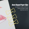 100pcs Colored Dog Bone Shape Paper Clips Black Lightweight Notebook