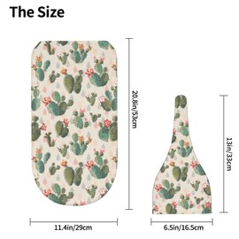 Qwalnely Swaddle Blanket for Baby, Swaddling Sleeping Sacks, Unisex Baby Stuff with Hat, Cactus