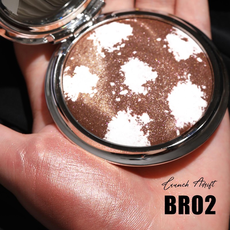 FOCALLURE Shimmer Face Highlighter Makeup Powder, Gel to Powder Glow