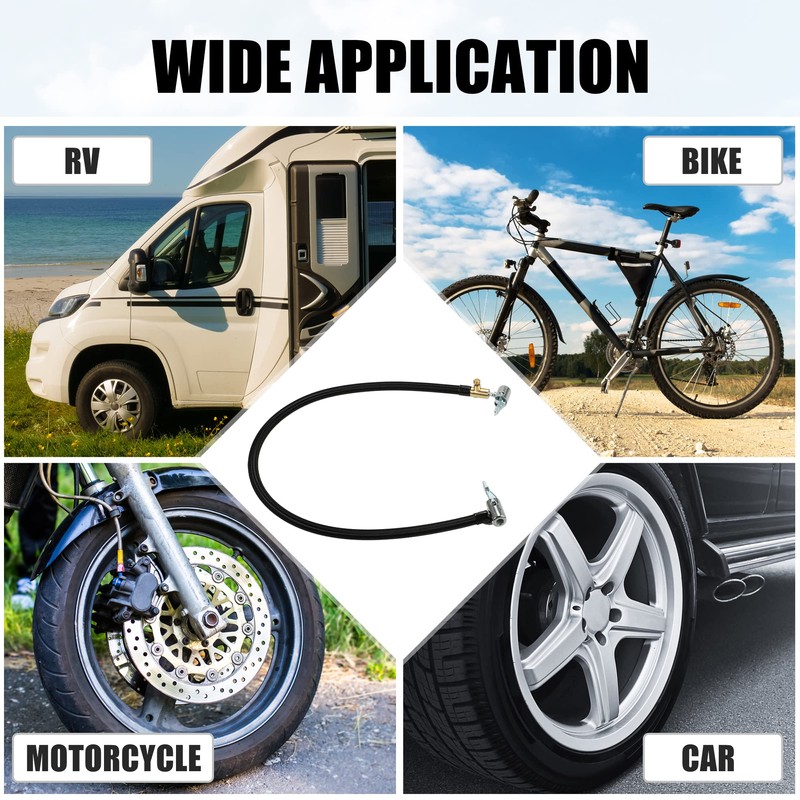 X AUTOHAUX 2pcs 24" Lock Air Chuck with Air Release